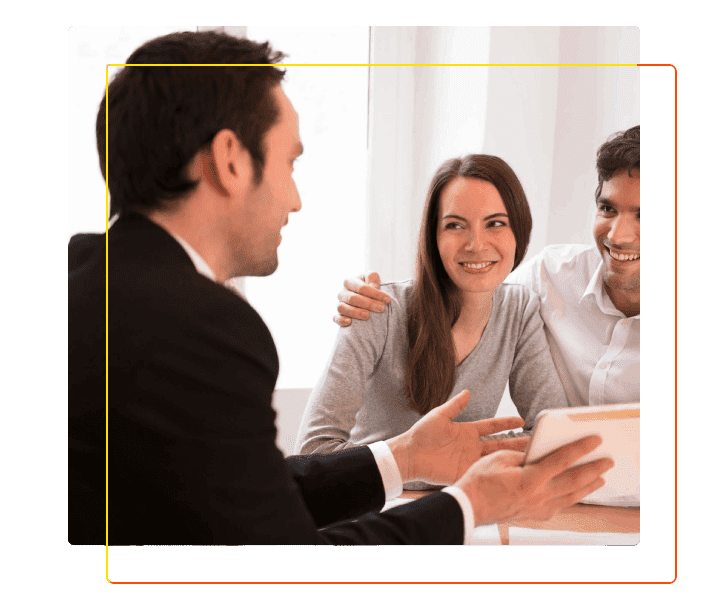 Young Couple meeting real-estate agent